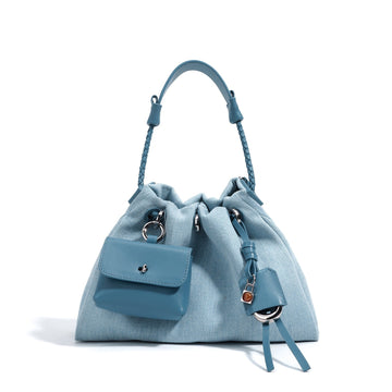 Denim Drawstring Bag
