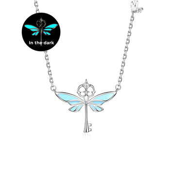 Aurora Butterfly Key Necklace