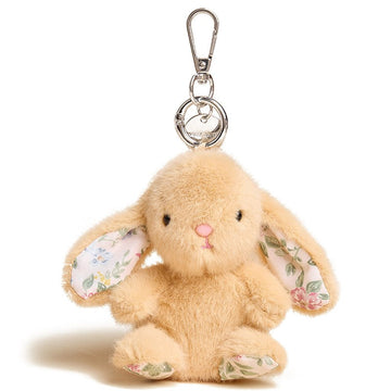 Floral Bunny Bag Charm