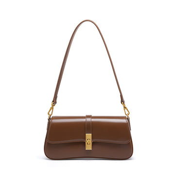 Gold Lock Baguette Bag