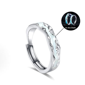 Moonlit Wave Glow Ring